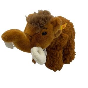 Steiff Manni Mammoth #082412 Plush Stuffed Animal Toy Woolly 5.5" Manny EUC Core